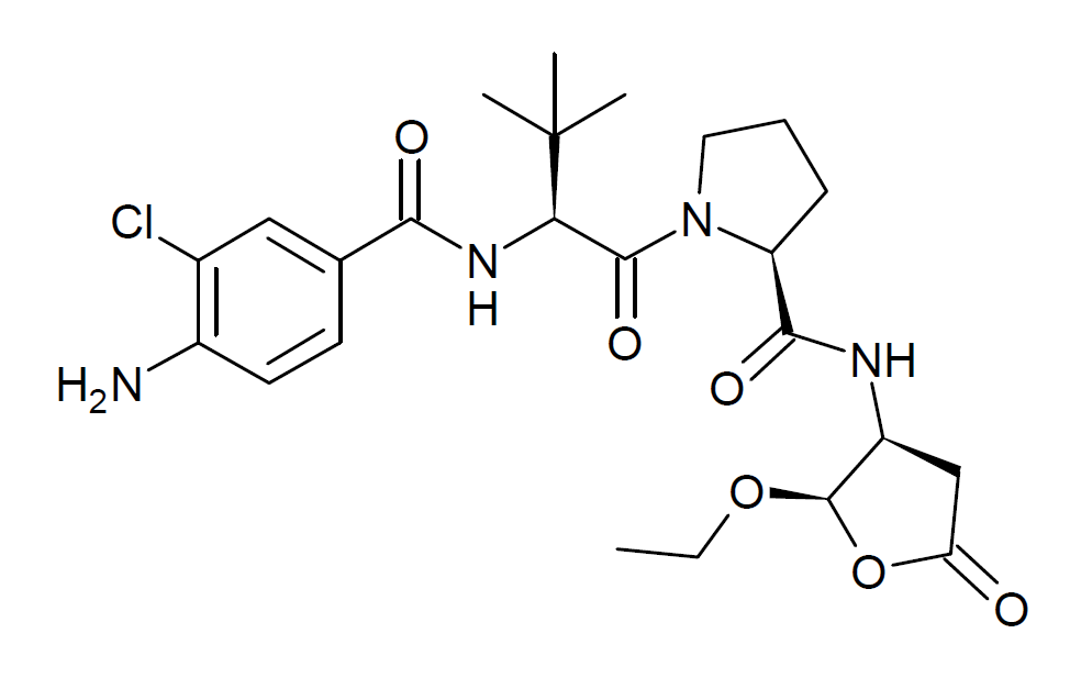 Chemical structure of VX 765